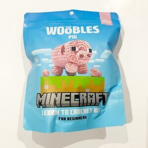 The Woobles Minecraft Pig Crochet Learning Kit For Beginners Adults & Kids NEW